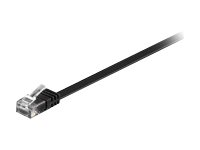 U/UTP CAT6 15M Black Flat Unshielded Network Cable, V-UTP615S-FLAT