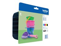 Brother LC221 Value Pack - 4-pack - svart, gul, cyan, magenta - original - bläckpatron - för Brother DCP-J562DW, MFC-J480DW, MFC-J680DW, MFC-J880DW LC221VALBP