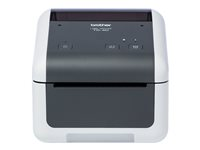 Brother TD-4520DN - Etikettskrivare - termiskt papper - Rulle (11,8 cm) - 300 x 300 dpi - upp till 152 mm/sek - USB 2.0, LAN, seriell - grå, vit TD4520DNXX1