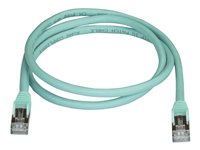 1M CAT6A PATCH CABLE - AQUA CAT 6A NETWORK CABLE - STP 6ASPAT1MAQ