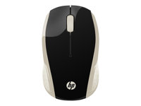 HP Wireless Mouse 200 (Silk Gold), Ambidextrous, Optisk, RF Trådlös, 1000 DPI, Svart, Guld 2HU83AA#ABB