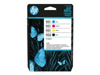 HP 950/951 - 4-pack - svart, gul, cyan, magenta - original - bläckpatron - för Officejet Pro 251dw, 276dw, 8100, 8600, 8610, 8620, 8630 6ZC65AE