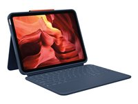 Logitech Rugged Combo 4 - Tangentbord och foliefodral - Apple Smart connector - QWERTY - hela norden - klassisk blå - för Apple 10.9-inch iPad (10:e generation), iPad A16 Wi-Fi, A16 Wi-Fi + Cellular 920-011196
