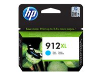 HP 912XL - 9.9 ml - Lång livslängd - cyan - original - bläckpatron - för Officejet 80XX, Officejet Pro 80XX 3YL81AE#BGY