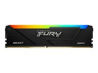 Kingston FURY Beast RGB - DDR4 - sats - 16 GB: 2 x 8 GB - DIMM 288-pin - 3733 MHz / PC4-29800 - CL19 - 1.35 V - ej buffrad - icke ECC - svart KF437C19BB2AK2/16