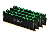 Kingston FURY Renegade RGB - DDR4 - sats - 64 GB: 4 x 16 GB - DIMM 288-pin - 3200 MHz / PC4-25600 - CL16 - 1.35 V - ej buffrad - icke ECC - svart KF432C16RB1AK4/64