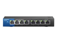 Linksys 8-portars Business Desktop Gigabit-switch (LGS108), Ohanterad, L2, Gigabit Ethernet (10/100/1000), Monteringsbar på väggen LGS108-EU-RTL