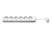 6-way Schuko Socket 3M White Without ON/OF switch, GRU0063WA