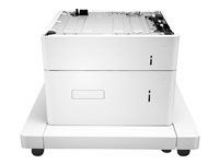 HP LaserJet med magasin för 1x550 ark och högkapacitetsmatare 2000 ark och stativ, Pappersfack, HP, LaserJet Enterprise MFP M633, LaserJet Enterprise Flow MFP M631, MFP M632, MFP M633, 2550 ark, Vit, Business, Enterprise J8J92A