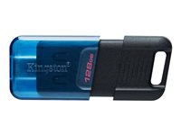 Kingston Technology DataTraveler 80 M, 128 GB, USB Type-C, 3.2 Gen 1 (3.1 Gen 1), 200 MB/s, Keps, Svart, Blå DT80M/128GB