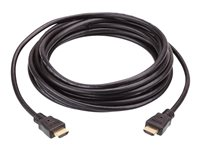 ATEN 20 m HDMI-höghastighetskabel med Ethernet, 20 m, HDMI Typ A (standard), HDMI Typ A (standard), 4096 x 2160 pixlar, 3D kompatibilitet, Svart 2L-7D20H