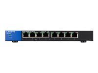 Linksys LGS108P, Ohanterad, L2, Gigabit Ethernet (10/100/1000), Strömförsörjning via Ethernet (PoE) stöd, Monteringsbar på väggen LGS108P-EU