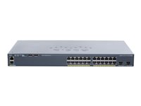 Cisco Catalyst WS-C2960X-24TD-L, hanterad, L2, Gigabit Ethernet (10/100/1000), Full duplex, Rackmontering WS-C2960X-24TD-L