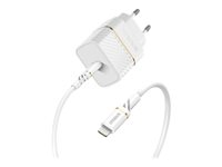 OtterBox EU Wall Charger 20W - 1X USB-C 20W USB-PD + USB C-Lightning Cable 1m White 78-80480