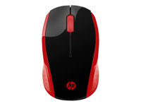 HP Wireless Mouse 200 (Empress Red), Ambidextrous, Optisk, RF Trådlös, 1000 DPI, Svart, Röd 2HU82AA#ABB