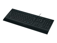 Logitech K280E Pro f/ Business, Fullstor (100 %), Kabel, USB, Membrantangentbrytare, QWERTZ, Svart 920-008669