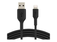 Belkin CAA001BT3MBK, 3 m, Lightning, USB A, Hankoppling, Hankoppling, Svart CAA001bt3MBK