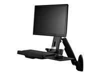 WALL MOUNTED SIT STAND DESK FOR ONE MONITOR UP TO 24INADJUSTBL WALLSTS1