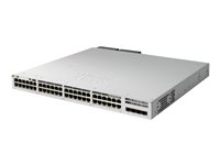 Cisco Catalyst 9300L - Network Essentials - switch - L3 - Administrerad - 48 x 10/100/1000 (PoE+) + 4 x 10 Gigabit SFP+ (upplänk) - rackmonterbar - PoE+ (890 W) - med 1 år av Network Essentials C9300L-48PF-4X-E