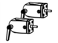 Ergotron DS100 Outboard Pole Clamps, 1,4 kg 60-443-200