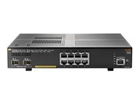 HPE Aruba 2930F 8G PoE+ 2SFP+ - Switch - L3 - Administrerad - 8 x 10/100/1000 (PoE+) + 2 x 1 gigabit/10 gigabit SFP+ (upplänk) - rackmonterbar - PoE+ (125 W) JL258A