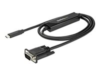 StarTech.com 1 m USB-C till VGA-kabel - 1920 x 1200 - Svart, 1 m, USB Type-C, VGA (D-Sub), Hankoppling, Hankoppling, Rak CDP2VGAMM1MB