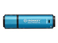 Kingston Technology IronKey Vault Privacy 50, 512 GB, USB Type-A, 3.2 Gen 1 (3.1 Gen 1), 310 MB/s, Keps, Svart, Blå IKVP50/512GB