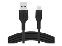 Belkin Cbl Silicqe USB-A LTG 2M noir, 2 m, USB A, USB C/Lightning, Hankoppling, Hankoppling, Svart CAA008BT2MBK