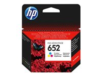 HP 652 - 5 ml - färg (cyan, magenta, gul) - original - Ink Advantage - bläckpatron - för Deskjet 1110, 2130, 3630, ENVY 4520, Officejet 3830, 4650 F6V24AE#BHL