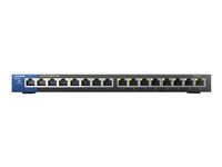 Linksys 16-portars desktopmodell Gigabit-switch (LGS116), Ohanterad, L2, Gigabit Ethernet (10/100/1000) LGS116-EU