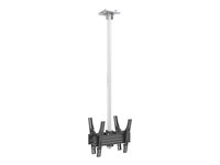 Multibrackets M Ceiling Mount Pro MBC1UX2 - Monteringssats (takplatta, 2 lutningsarmar, 2 förlängningsrör (80 cm), hårdvaruutrustning) - för 2 LCD-bildskärmar - plast, aluminium, stål - vit - skärmstorlek: 32"-75" - takmonterbar 7350022738652