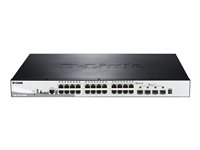 D-Link DGS-1510-28XMP, hanterad, L2/L3, Gigabit Ethernet (10/100/1000), Full duplex, Strömförsörjning via Ethernet (PoE) stöd, Rackmontering DGS-1510-28XMP