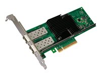 Intel X710DA2BLK, Intern, Kabel, PCI Express, Fiber, 10000 Mbit/s, Svart, Grön, Rostfritt stål X710DA2BLK