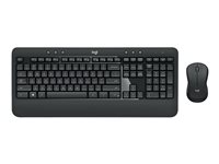 Logitech Advanced MK540, Trådlös, USB, Membrantangentbrytare, AZERTY, Svart, Vit, Mus inkluderad 920-008676