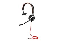 Jabra Evolve 40, Kabel, Kontor/callcenter, Headset, Svart, Röd, Silver 14401-09