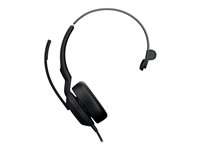 Jabra Evolve2 50 UC Mono - Headset - på örat - Bluetooth - kabelansluten - aktiv brusradering - USB-C - svart - Zoomcertifierad, Certifierad för Microsoft-teams, Cisco Webex Certified, Alcatel-Lucent-certifierad, Unify-certifierad, Google Meet-certif 25089-889-899
