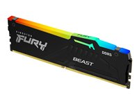 Kingston FURY Beast RGB - DDR5 - modul - 32 GB - DIMM 288-pin - 6000 MHz / PC5-48000 - CL40 - 1.35 V - ej buffrad - on-die ECC KF560C40BBA-32