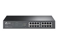 TP-Link TL-SG1016PE, hanterad, L2, Gigabit Ethernet (10/100/1000), Full duplex, Strömförsörjning via Ethernet (PoE) stöd, Rackmontering TL-SG1016PE