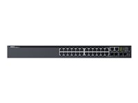 Dell Networking S3124 - Switch - L3 - Administrerad - 24 x 10/100/1000 + 2 x 10 Gigabit SFP+ + 2 x kombinations-Gigabit SFP - främre till bakre luftflöde - rackmonterbar - Dell Smart Value 210-AIMQ