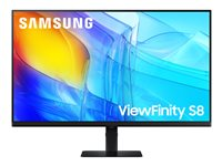 Samsung ViewFinity S8 S32D800EAU - S80D Series - LED-skärm - 32" - 3840 x 2160 UHD @ 60 Hz - VA - 350 cd/m² - 3000:1 - HDR10 - 5 ms - HDMI, DisplayPort - svart LS32D800EAUXEN