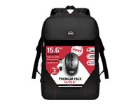 PORT Designs 14-15.6"" Premium Backpack Pack with Wireless USB Mouse 501901