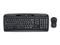 Logitech Wireless Combo MK330, Fullstor (100 %), Trådlös, USB, QWERTY, Svart, Mus inkluderad 920-003986