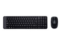 Logitech Wireless Combo MK220, Fullstor (100 %), Trådlös, USB, Svart, Mus inkluderad 920-003158