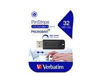 PinStripe USB Flash drive 32GB USB 3.0 retractable connect 49317