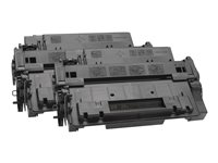 HP 55X - 2-pack - Lång livslängd - svart - original - LaserJet - tonerkassett (CE255XD) - för LaserJet Enterprise MFP M525, LaserJet Enterprise Flow MFP M525, LaserJet Managed MFP M525 CE255XD