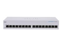 Cisco Business 110 Series 110-16T - Switch - ohanterad - 16 x 10/100/1000 - skrivbordsmodell, rackmonterbar, väggmonterbar CBS110-16T-UK