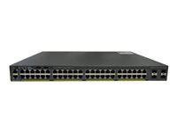 Cisco Catalyst WS-C2960X-48FPS-L - Switch - Managerad - 48 x 10/100/1000 (PoE+) + 4 x Gigabit SFP - rackmonterbar - PoE+ WS-C2960X-48FPS-L