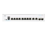 Cisco Business 350 Series 350-8P-2G - Switch - L3 - Administrerad - 8 x 10/100/1000 (PoE+) + 2 x kombinations-SFP - rackmonterbar - PoE+ (67 W) CBS350-8P-2G-UK