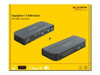 DeLOCK 11482, 7680 x 4320 pixlar, 8K Ultra HD, Svart 11482