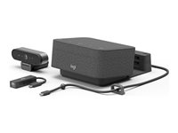 Logitech Logi Dock Focus Room kit UC, Personligt videokonferenssystem, 4K Ultra HD, 90 fps, 5x, grafit 991-000463